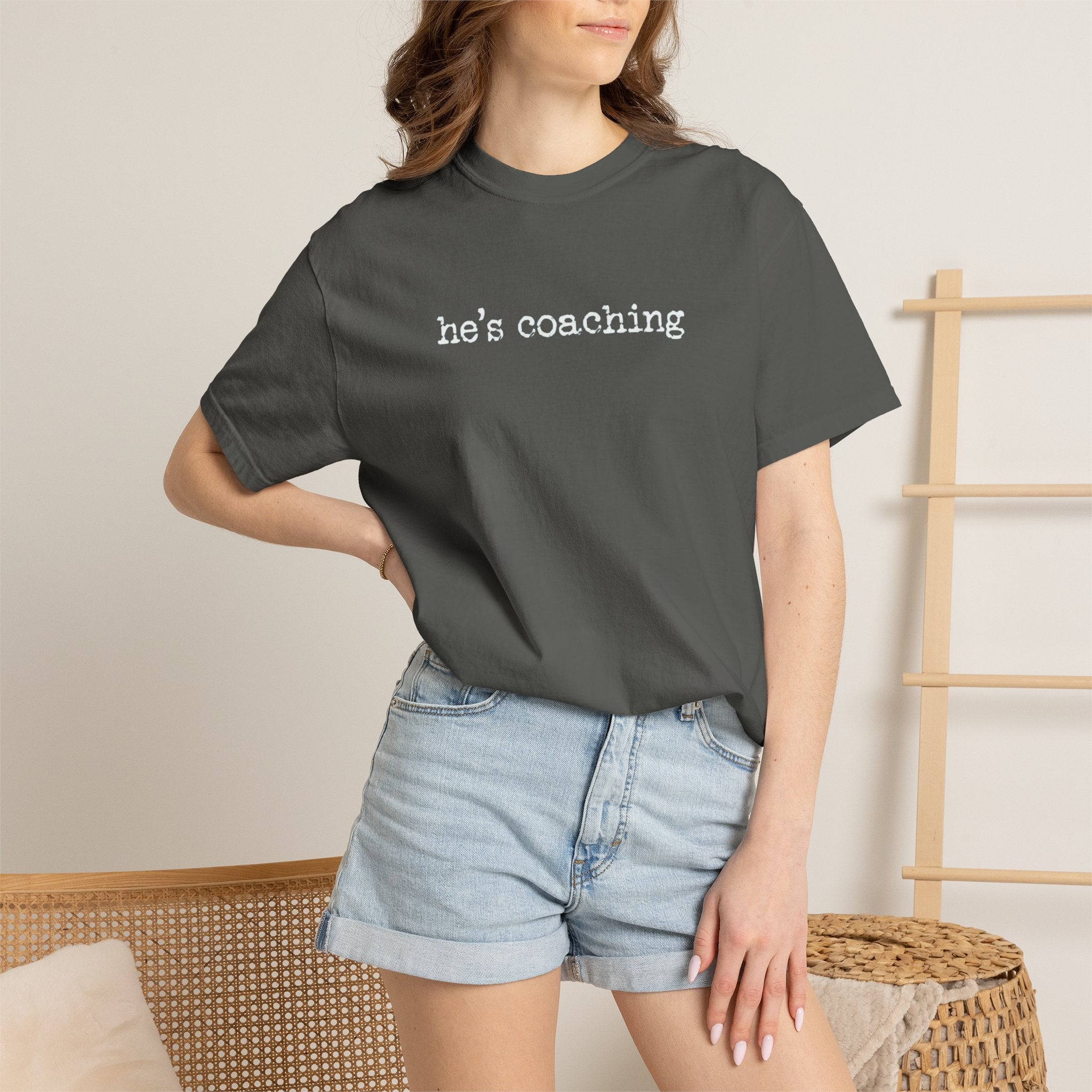 He's Coaching Sideline Tee | Coach's Wife Game Day Shirt