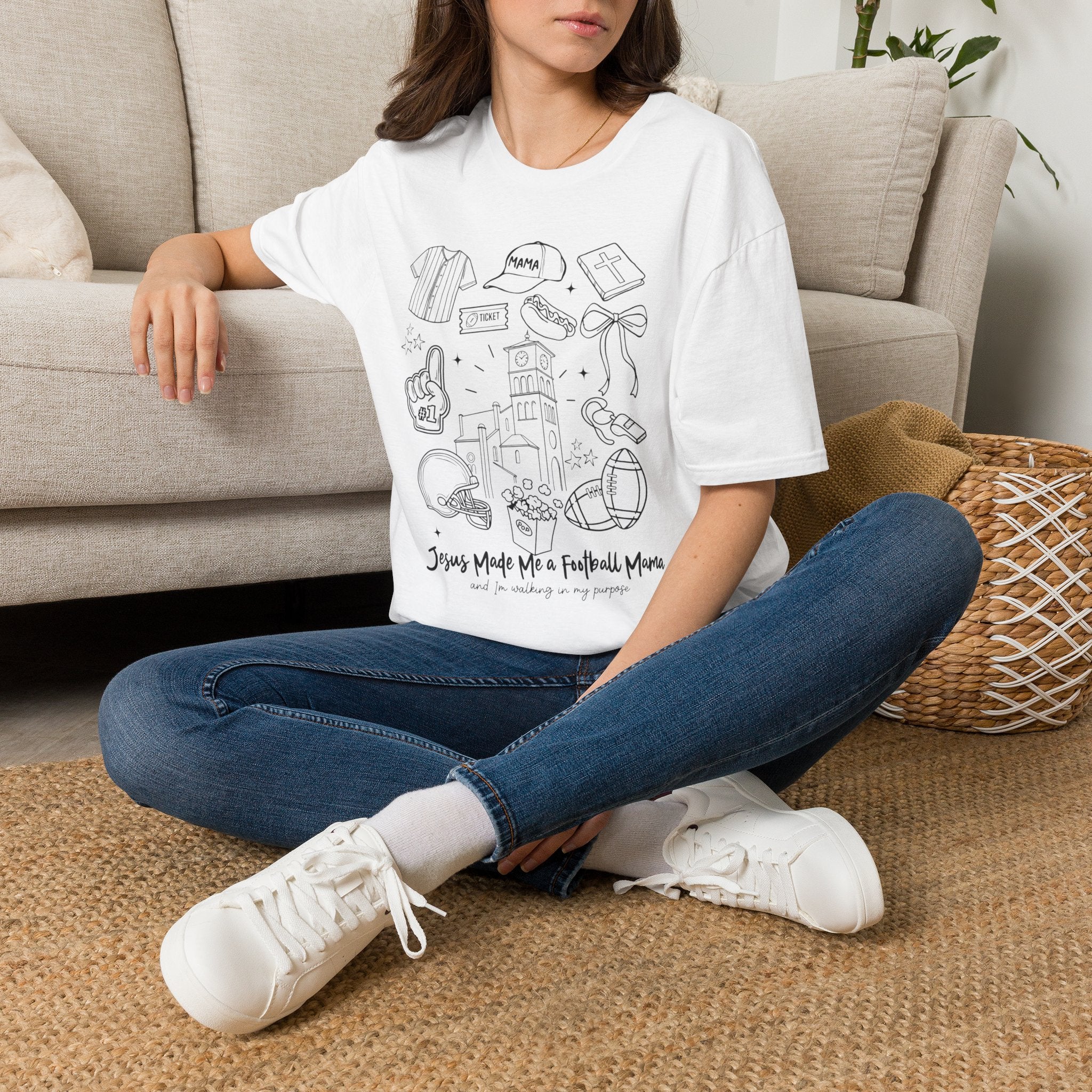 Gildan-- Windthorst 'Jesus Made Me a Football Mom' Sideline Tee