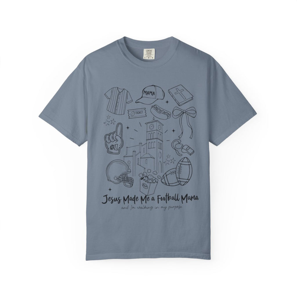 Comfort Colors - Windthorst — “Jesus Made Me a Football Mama” Tshirt
